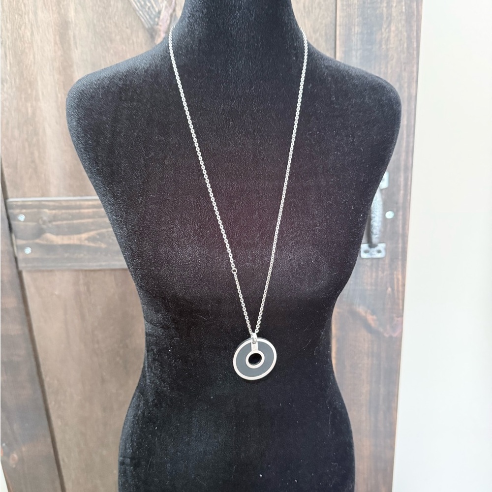 Calvin Klein Silver Circle Pendant Necklace